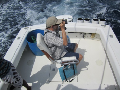 Josh scanning the seas